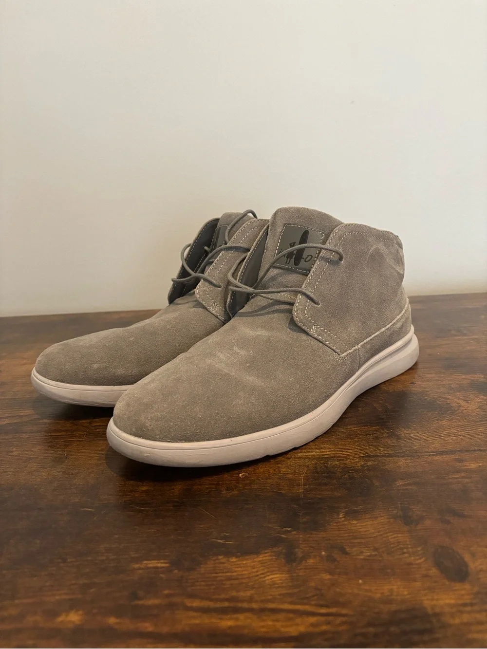 johnnie-O Taupe Suede Chukka Boots